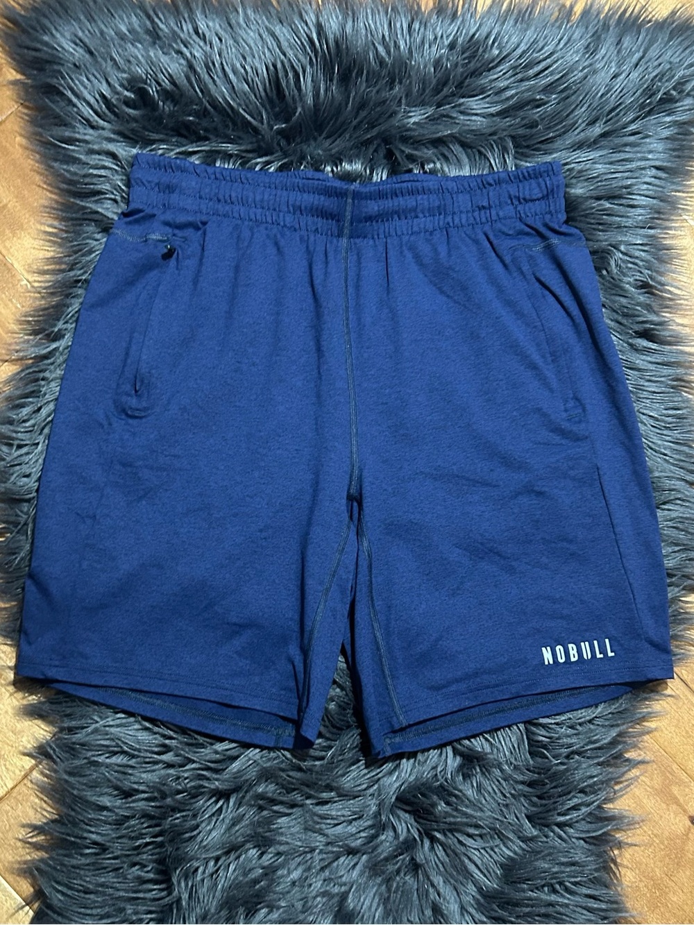 NOBULL Men's Performance Training Gym Shorts Navy Blue Black Size Large